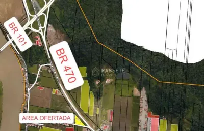 Terreno com excelente potencial logístico no bairro volta grande, navegantes - sc
