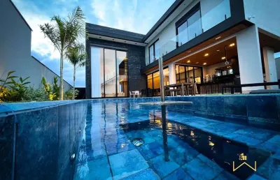 Casa em condomínio fechado com 4 quartos à venda na avenida josé elias aun, 112, parque villa dos pinheiros, indaiatuba por r$ 5.900.000