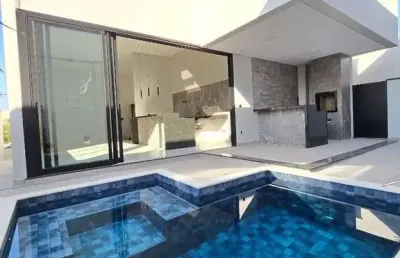Casa assobradada com 4 suítes e piscina à venda no condomínio aldeia da mata – próximo ao shopping iguatemi | sorocaba/sp