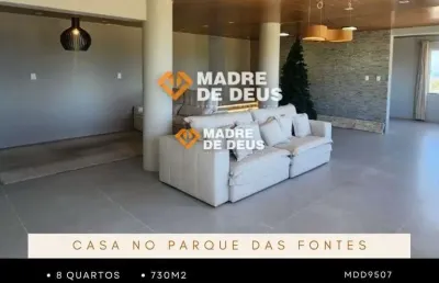 Casa em condomínio fechado com 8 quartos à venda na rua desembargador péricles ribeiro, 11, loteamento parque das fontes, aquiraz por r$ 5.500.000