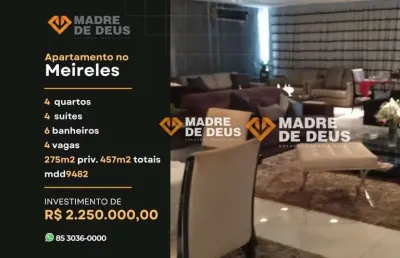Apartamento com 4 quartos à venda na rua silva jatahy, 355, meireles, fortaleza por r$ 2.100.000