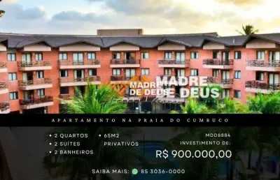 Apartamento com 2 quartos à venda na avenida dos coqueiros, 2340, cumbuco, caucaia por r$ 900.000