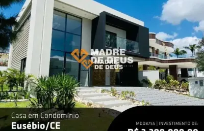 Casa em condomínio fechado com 4 quartos à venda na ce 040   km22, 1, pires façanha, eusébio por r$ 3.300.000