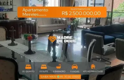 Apartamento com 5 quartos à venda na rua joaquim nabuco, 643, meireles, fortaleza por r$ 2.500.000