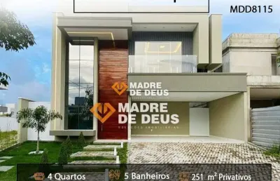 Casa em condomínio fechado com 4 quartos à venda na atlântica, 2303, cidade alpha, eusébio por r$ 1.680.000