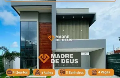 Casa em condomínio fechado com 4 quartos à venda na atlântica, 2303, cidade alpha, eusébio por r$ 1.650.000
