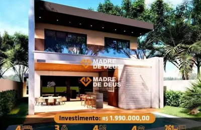 Casa em condomínio fechado com 4 quartos à venda na alameda atlântica, 2303, cidade alpha, eusébio por r$ 1.800.000