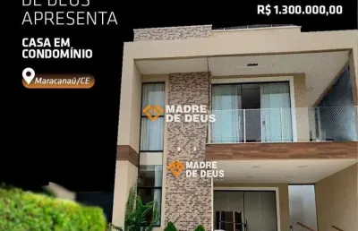 Casa em condomínio fechado com 5 quartos à venda na pe. josé holanda do vale, 100, luzardo viana, maracanaú por r$ 1.300.000