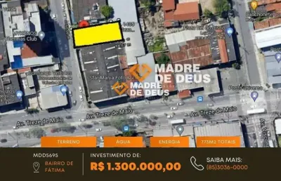 Terreno à venda na lauro maia., 1405, fátima, fortaleza por r$ 1.300.000