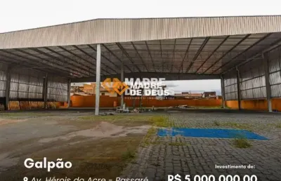Barracão / galpão / depósito à venda na avenida heróis do acre, 492, passaré, fortaleza por r$ 5.000.000