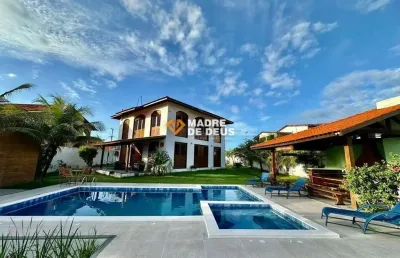 Casa em condomínio fechado com 5 quartos à venda na da praia, 436, jacaúna, aquiraz por r$ 1.550.000