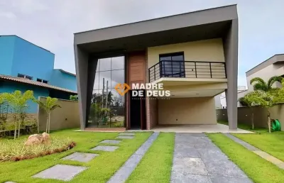 Casa em condomínio fechado com 4 quartos à venda na avenida dos coqueiros, 3800, cumbuco, caucaia por r$ 1.850.000