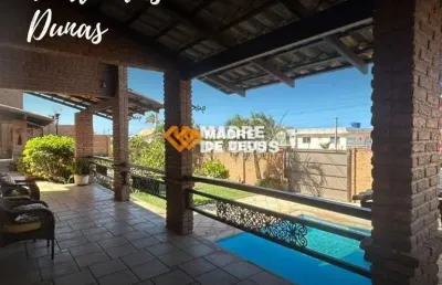 Casa em condomínio fechado com 8 quartos à venda na camurupim, 371, porto das dunas, aquiraz por r$ 3.990.000
