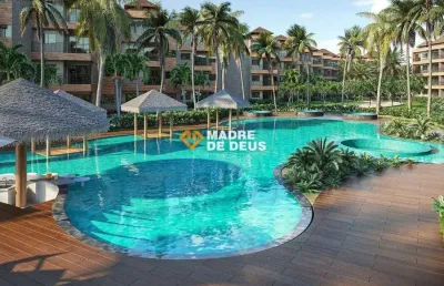Apartamento com 2 quartos à venda na marginal do empreendimento riviera, 22222, porto das dunas, aquiraz por r$ 495.750