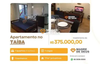 Apartamento com 1 quarto à venda na francisco guilherme, 1, taíba, são gonçalo do amarante por r$ 350.000