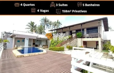 Casa em condomínio fechado com 4 quartos à venda na avenida estrela do mar, 2744, porto das dunas, aquiraz por r$ 2.200.000