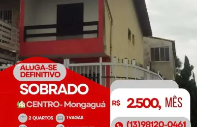 Sobrado para locação em mongaguá, centro, 1 suíte, 1 banheiro, 1 vaga