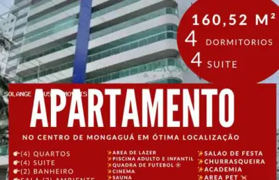 Apartamento para venda em mongaguá, centro, 4 dormitórios, 4 suítes, 2 banheiros, 2 vagas
