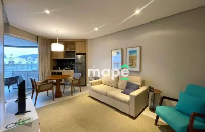 Apartamento com 1 dormitório para alugar, 45 m² por r$ 5.500,00/mês - pompéia - santos/sp