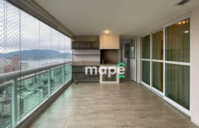Apartamento com 3 dormitórios para alugar, 150 m² por r$ 15.000,00/mês - aparecida - santos/sp