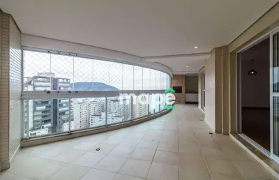 Apartamento com 3 dormitórios à venda, 204 m² por r$ 3.250.000,00 - embaré - santos/sp