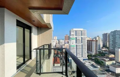 Varanda gourmet, andar alto e linda vista - apê  à venda, 54 m² - boqueirão - santos/sp