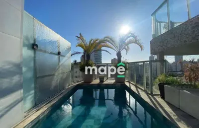 Cobertura com 2 dormitórios à venda, 289 m² por r$ 2.200.000,00 - ponta da praia - santos/sp