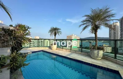 Cobertura com 5 dormitórios à venda, 600 m² por r$ 3.200.000,00 - ponta da praia - santos/sp