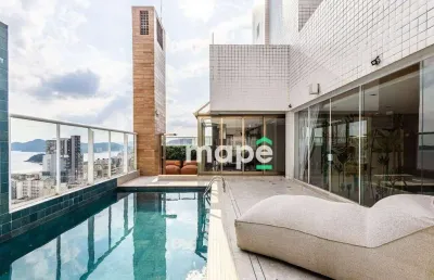 Cobertura, 382 m² - venda por r$ 8.590.000,00 ou aluguel por r$ 52.100,00/mês - gonzaga - santos/sp