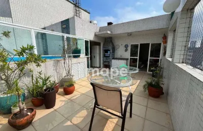 Cobertura com 4 dormitórios, 254 m² - venda por r$ 1.800.000,00 ou aluguel por r$ 10.000,00/mês - embaré - santos/sp