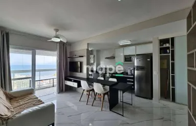 Apartamento vista mar com 2 dormitórios para alugar, 80 m² - gonzaga - santos/sp