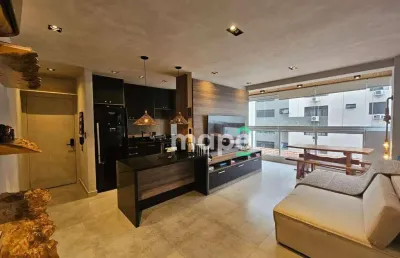Apartamento com 1 dormitório para alugar, 55 m² por r$ 6.200,00/mês - ponta da praia - santos/sp