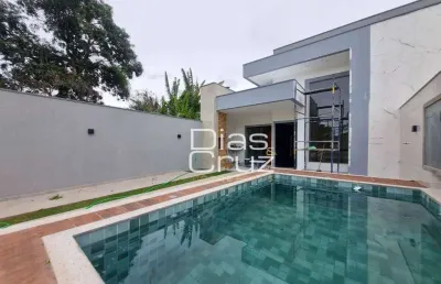 Casa linear com piscina em rio das ostras, 3 quartos
