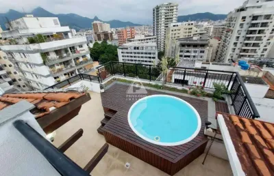 Apartamento duplex, 4 quartos, 2 suítes, 1 banheiro social, 1 lavabo, dce, 3 vagas, piscina, 600m metrô uruguai - tijuca/rj.