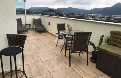 Cobertura à venda, 3 quartos, 2 suítes, 2 vagas, jacarepaguá - rio de janeiro/rj