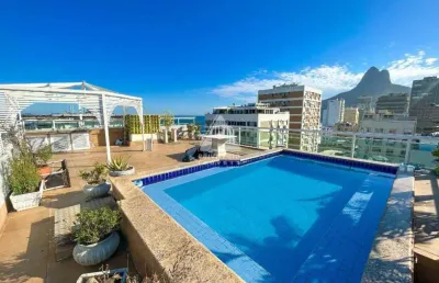 Cobertura à venda no leblon, 5 quartos, 3 suítes, 3 vagas – vista panorâmica, rio de janeiro/rj