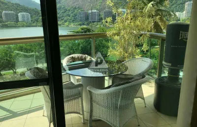 Vista deslumbrante e elegância em ipanema: apartamento frontal lagoa no edifício conde du lac