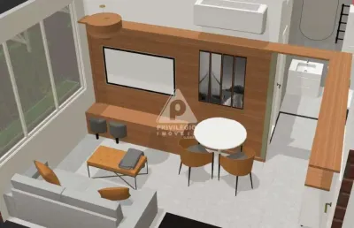Apartamento a venda de 1 quarto mobiliado, leblon - rio de janeiro