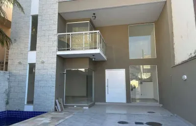 Casa duplex com 4 suítes, piscina, sauna, churrasqueira no condomínio residencial terra nostra - vargem pequena