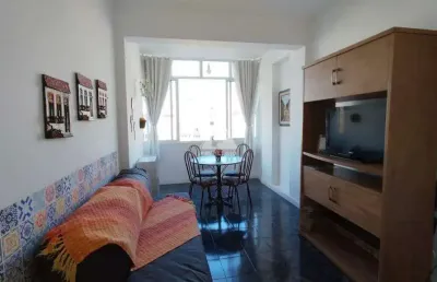 Sala quarto completamente mobiliado no posto 5 em copacabana