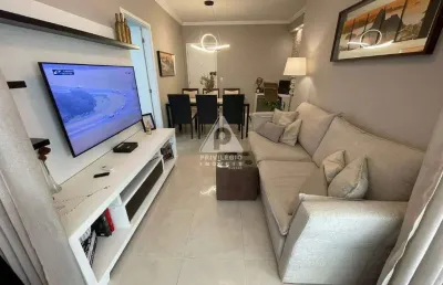 Apartamento decorado e mobiliado de 2 quartos com suíte, varanda gourmet e vaga