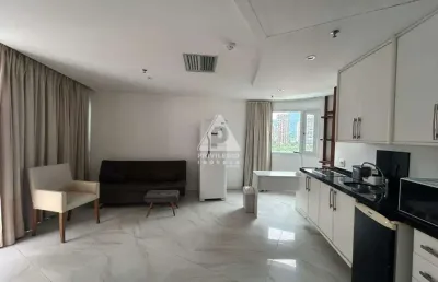 Flat à venda, 01 quarto, 01 vaga, vista mar, wyndham, barra da tijuca - rio de janeiro/rj