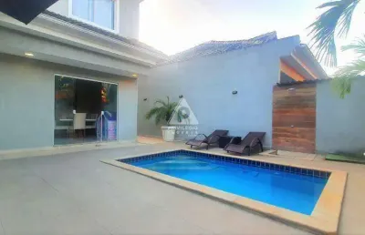 Casa duplex, 4 quartos, 3 suítes, piscina e churrasqueira em vargem grande
