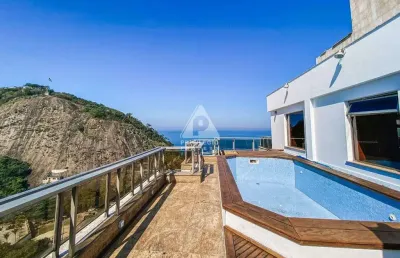 Cobertura linear, vista mar, varanda, piscina, 4 vagas.