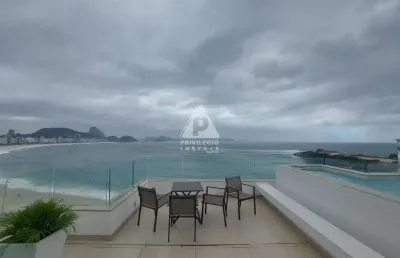 Apartamento a venda : cobertura duplex, 3 suítes, vista mar, piscina, 1 vaga, posto 6.