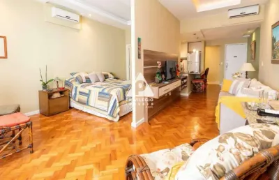Apartamento tipo studio com sala, lavabo, quarto (suite), cozinha e área