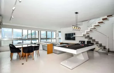 Cobertura, 2 quartos, suíte, churrasqueira, piscina, 210 mts, 1 vaga de garagem, vista para lagoa e cristo, em ipanema.