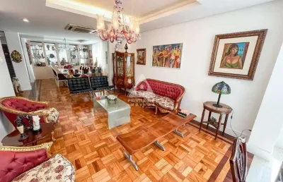 Apartamento espaçoso 166m² | sala em 3 ambientes | varanda interna | vista parcial mar | copacabana