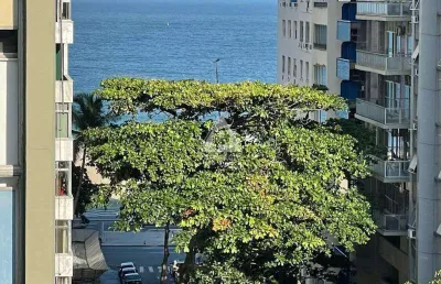 Quarto/sala vista mar, todo reformado em copacabana