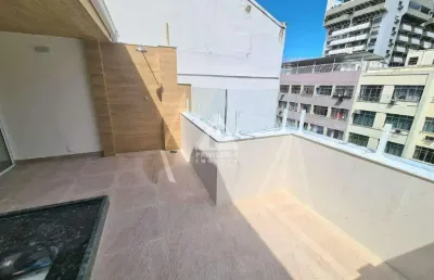 Cobertura 1 quarto | frente | vista para o cristo | lazer privativo | próximo metrô e praia